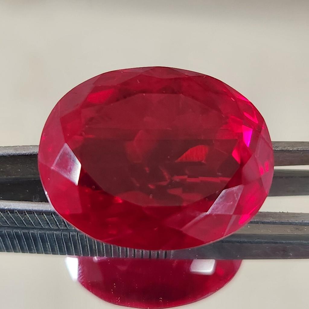 69.20 Ct Heated CERTIFIED Red Ruby Stunning Shape Oval Loose Gemstone