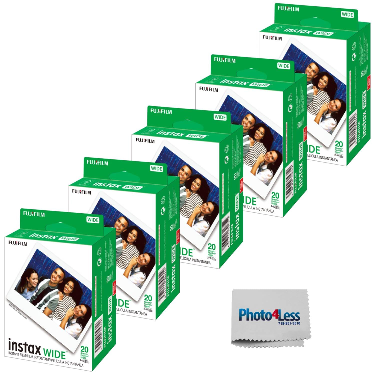 

Fujifilm Instax Wide Instant Film Twin Pack (100 аркушів) Пакет вартості