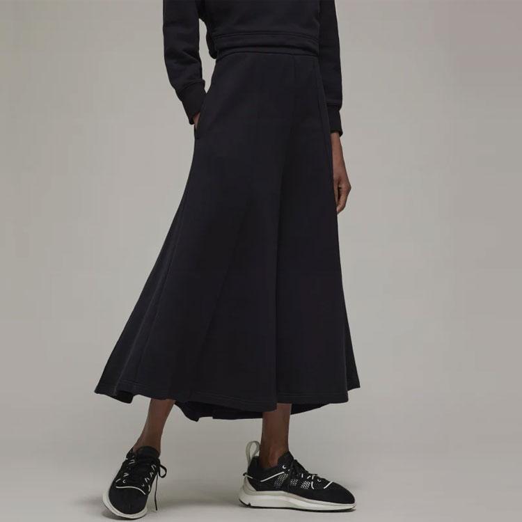 Y-3 SS22 Solid Color Elastic Casual Midi Skirt Women skirts Black HG8664