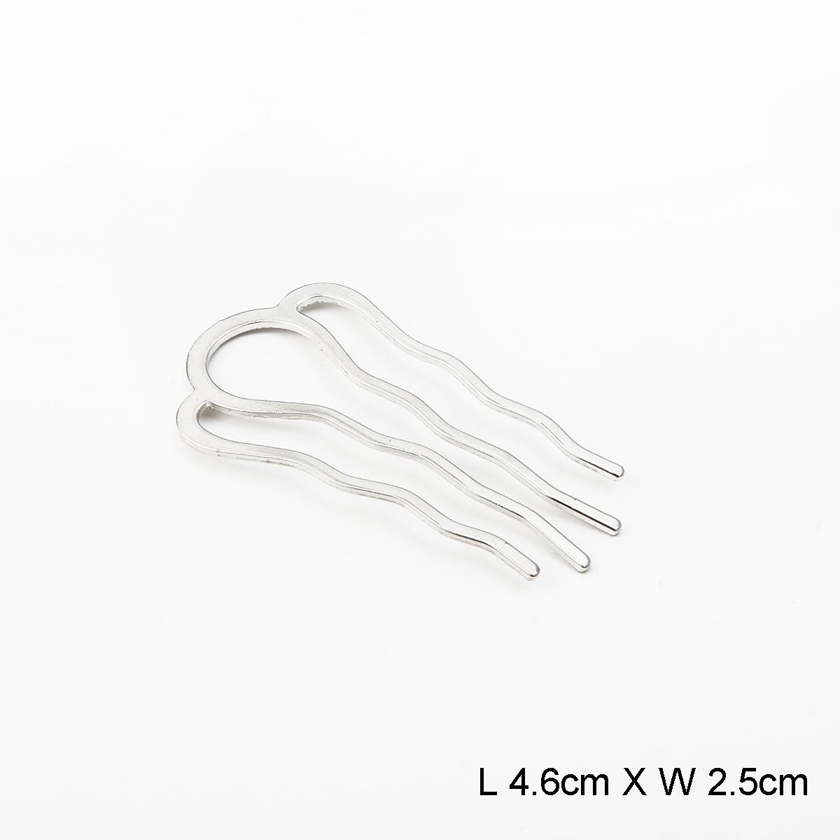 

Железная заколка с четырьмя зубцами для изготовления украшений своими руками, аксессуары для рукоделия, материал 4.6x2.5cm роман серебряный