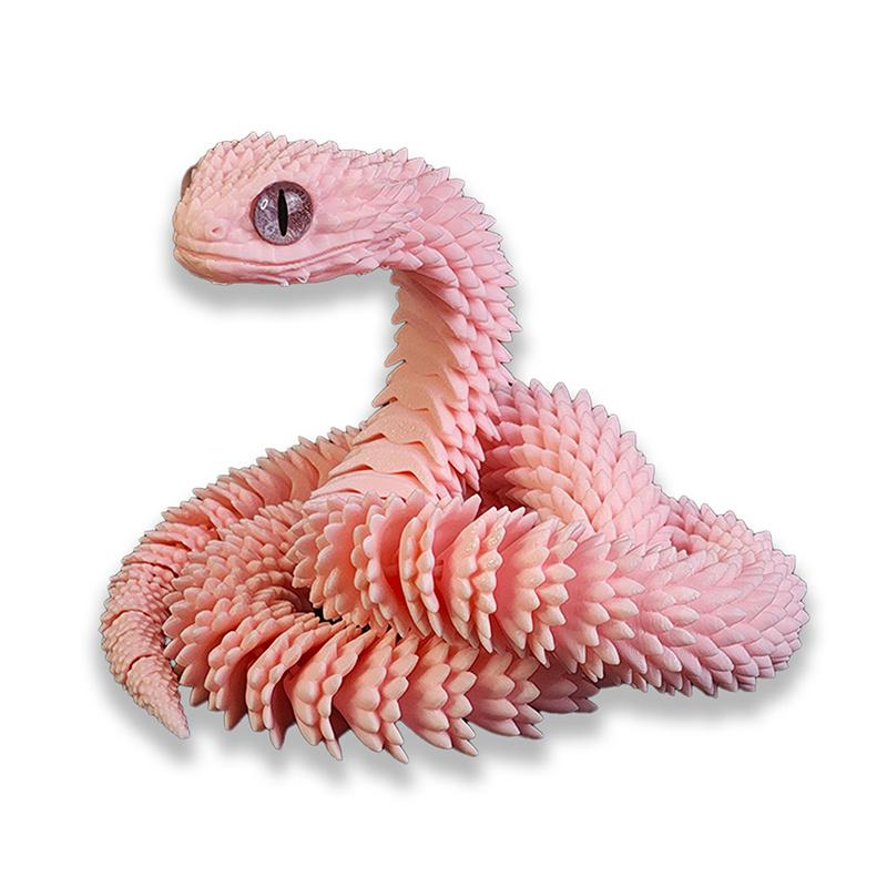 30-60cm 3D Printed Snake Flexible Joint Snake Model Toy Printed Figure Office Desktop Decor Ornament Birthday Gift Stress Relief