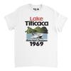 Lake Titicaca Motorboat T-shirt Mens Kids Womens: Champion 1969 Retro Design