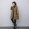 Women's 2024 Winter Fleece-Lined Hooded Parka: Loose Mid-Length Thickened Workwear Cotton Coat