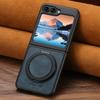 Higth Quality Busine Sle Magnetic Wireless Charging Phone Case for Samsung Galaxy Z Flip 7 6 5 360° Rotating Holder Leather Cover