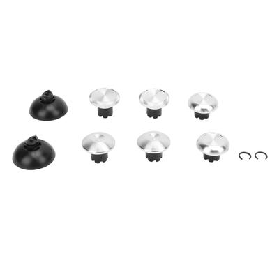 6 Pcs Metal Thumbsticks 2 Standard 2 Low Dome 2 High Dome Aluminum Alloy Thumbsticks Replacement for Edge Controller