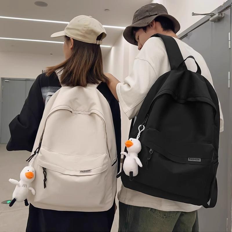 Waterproof Backpack Minimalist Large Capacity Casual School Bag Travel Daypack for Men Women Students Black
