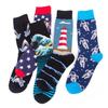 Stylish Cosmic Print Mid-Calf Socks Women Men Cotton Blend Trendy Streetwear Casual