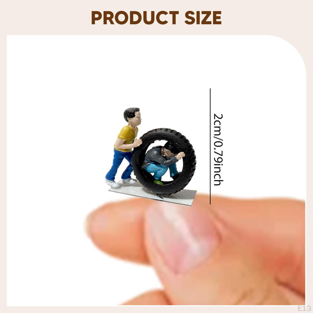 1/64 Miniature Figure Human :64 Scale Trendy Hand Painted Tiny People Figurine for Mini