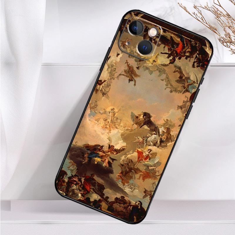 Renaissance Art Paint Shockproof Case For iPhone 17 11 14 15 16 Pro Max Plus 12 13 Mini 16e 17 Air Phone Cover