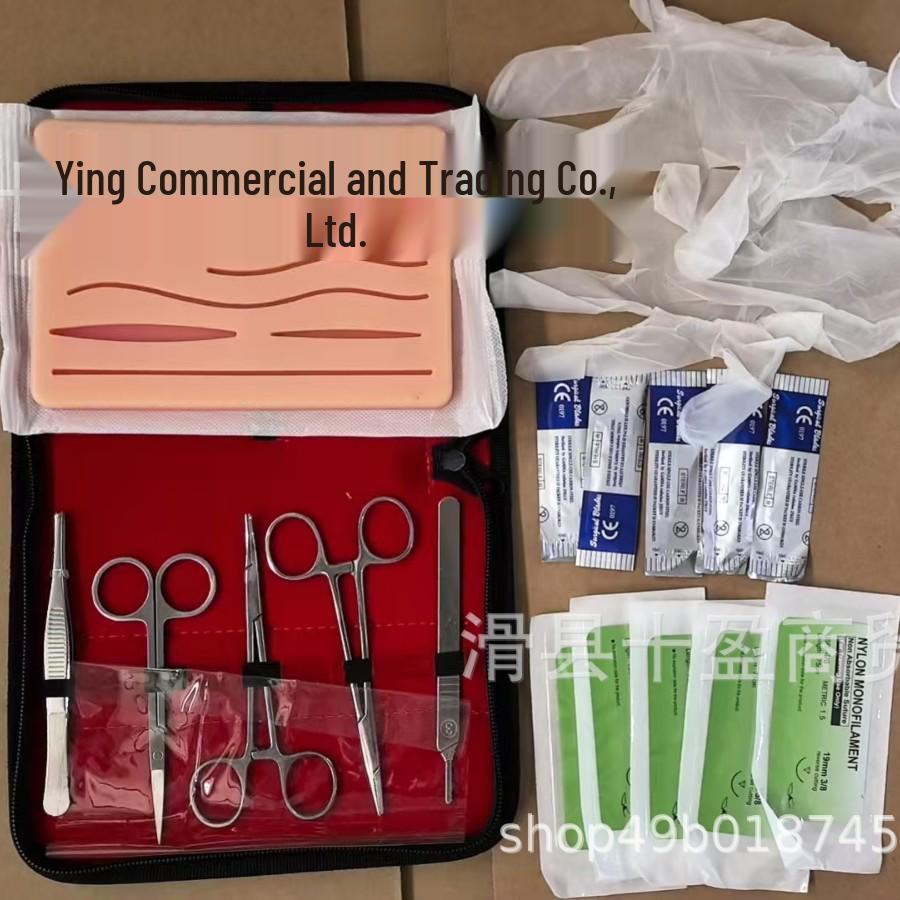 Silicone Suturing Knot Tying Practice Model for Oral and Skin Surgery Training