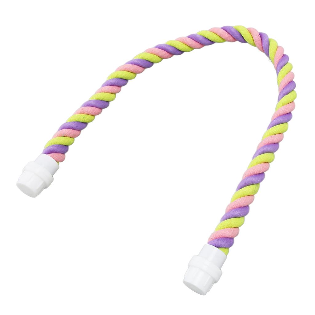 Vogel Seil Sitzstange Bunt Biegsam Sicher Baumwollseil Papageienständer Spielzeug für Nymphensittiche Unzertrennliche Wellensittiche L