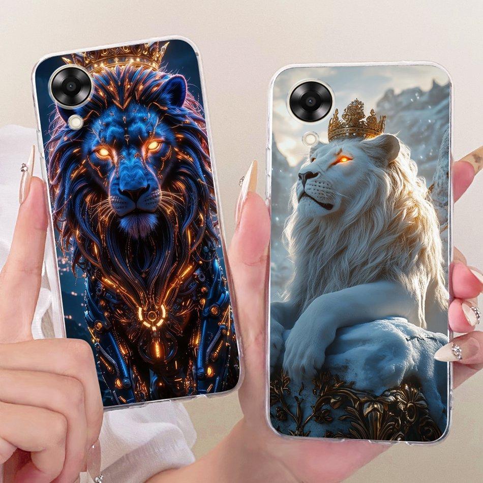 For OPPO A17k A17 CPH2471 CPH2477 Cool Dragon Tiger Pattern Phone Case For Oppo A 17 17K 4G Soft Silicone TPU Cases Bumpers