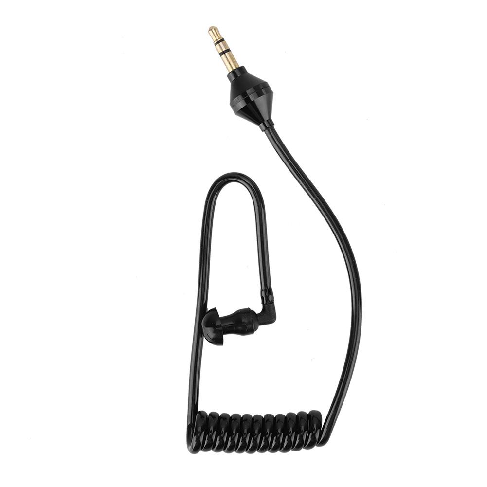 Mobile Phone Black Monaural Wired Earpiece Air Tube Anti Radiation In Ear Stereo Earphone