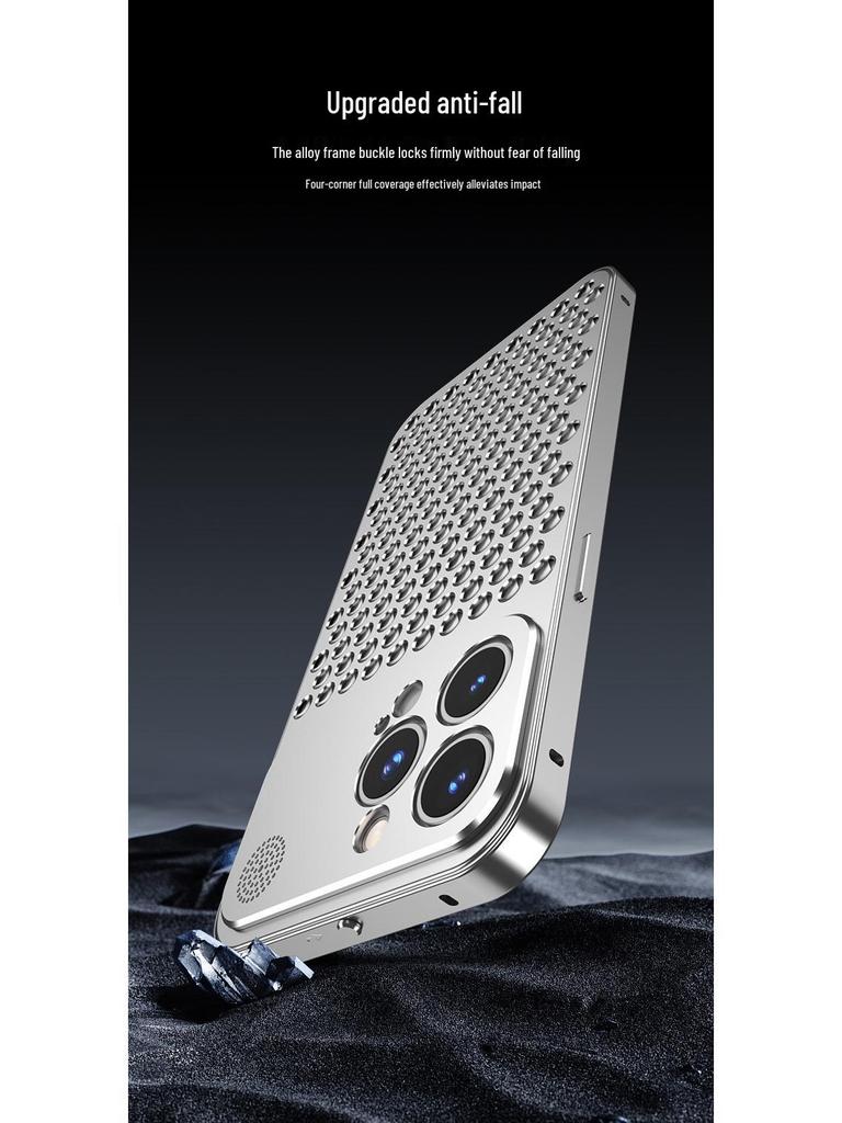 iPhone 12-15 Pro Max Aluminum Aromatherapy Cooling Case
