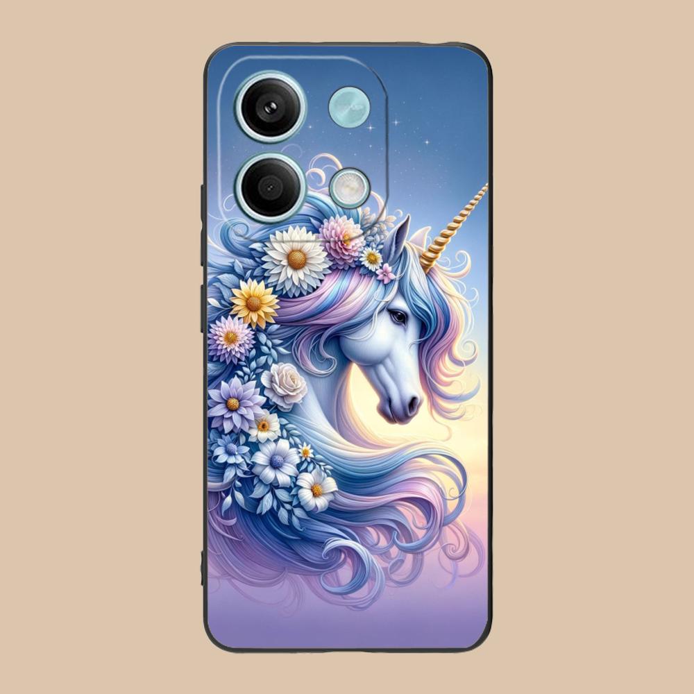 Fantasy Einhorn Handyhülle für Xiaomi 15 14 13 12 Mi 11 T Ultra Lite Pro S X 5G Bunte Druckabdeckung Luxus Smartphone