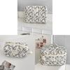 Cotton Floral Travel Makeup Bag With Large Capacity For Daily Use