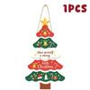 Cute Christmas Tree Paper Hanging Ornament Festive Door Wall Sign For Porch Window Xmas Holiday Home Decoration