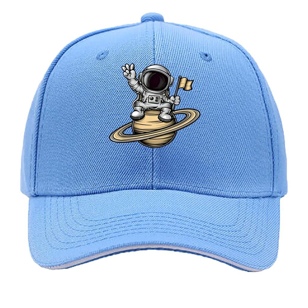 Unisexs Vintage Astronaut Print Adjustable Hat Casual Fashion Accessory Lightweight Hand Wash Only Sandwich Baseball Cap