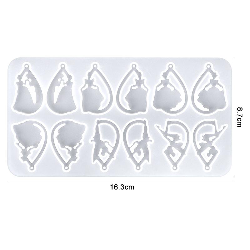 Earring Pendants Resin Molds Silicone Mold Jewelry Making Casting Mould for DIY UV Epoxy Resin Crafts Jewelry Tool Accessories