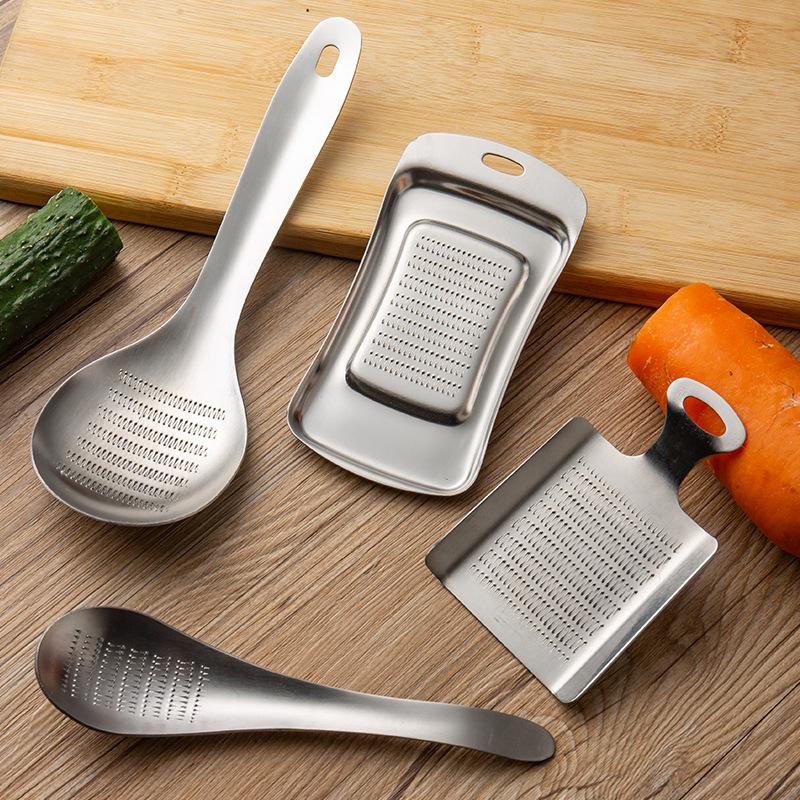 

Steel Ginger Grinder Spoon Garlic Grater Masher Grinding Spoon Kitchen Tools