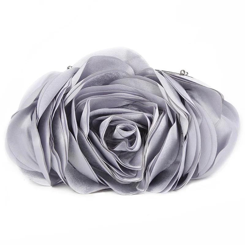 Borsa da Sera Fiore Sposa Piccola Borsa Completo Festa Borsa a Mano Matrimonio Portafoglio Donna Catena Floreale Pochette da Donna