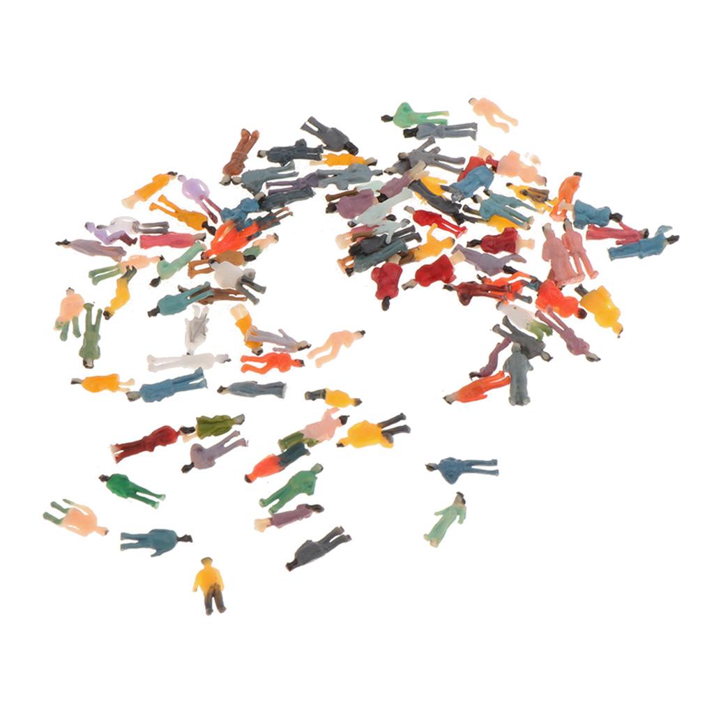 200Pcs Mixed Tiny People Figure Train LAYOUT Standard 1:200 Scale