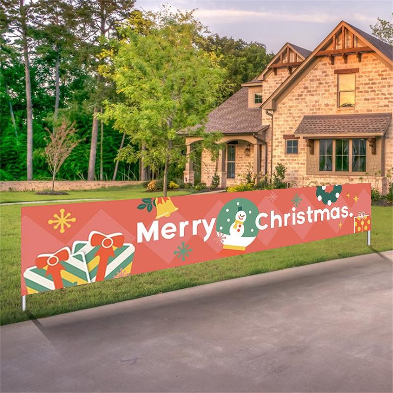 Merry Christmas Banner: Holiday Store Decoration