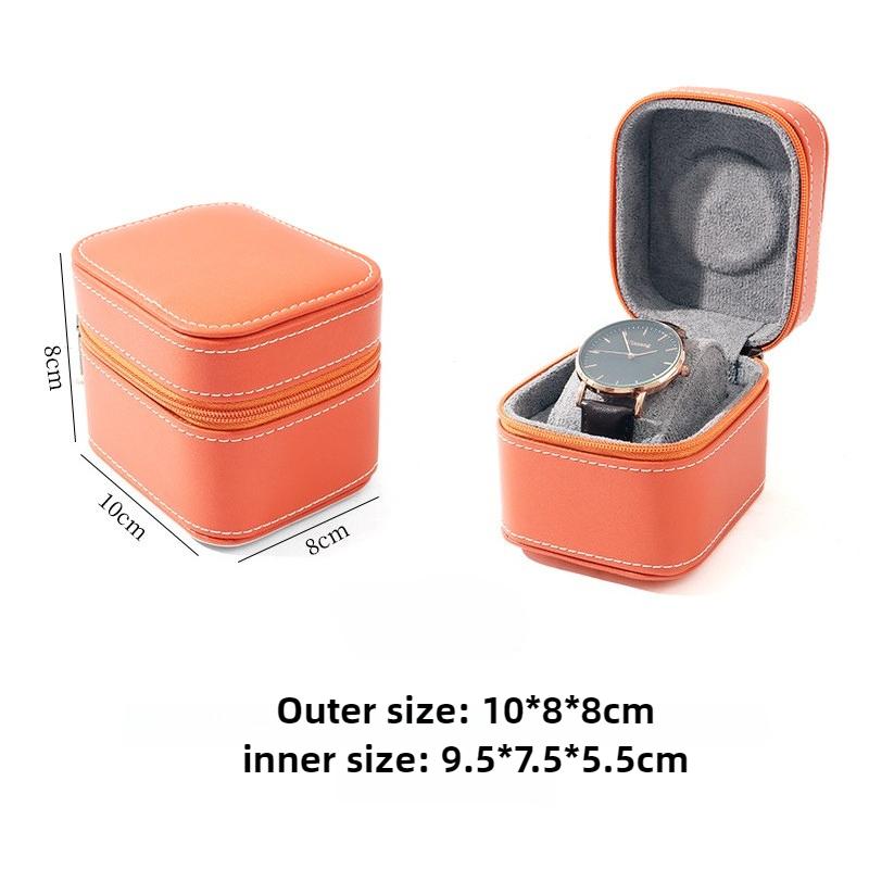 Leder Uhrenbox Reißverschluss Uhren-Displaybox Herren Armbanduhr Wasserdichte Organizer-Box Reise Tragbare Uhren Aufbewahrungsboxen