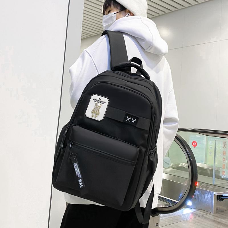 Kvinna Skolväska med stor kapacitet Manliga gymnasieelever Ryggsäck Pojkar Datorryggsäck