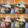Sunflower Kids Sun Hat With Solar Fan And Whistle For Summer Sun Protection