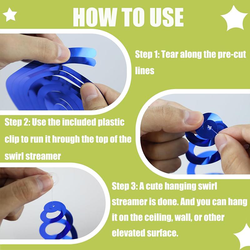 6pcs/set Hanging Swirl Decorations Colorful Household DIY Party Supplies Perfect for Birthdays Weddings Celebrations TMZ