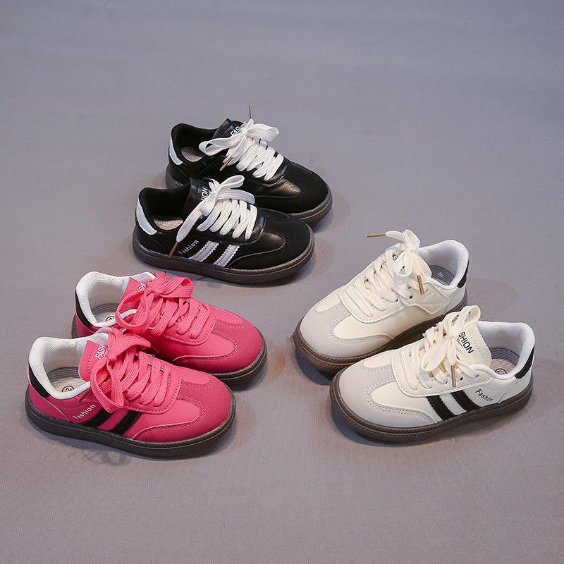 Children's moral training shoes 2025 autumn boys' sports shoes casual board shoes girls' little white shoes soft-soled classic Forrest Gump shoes