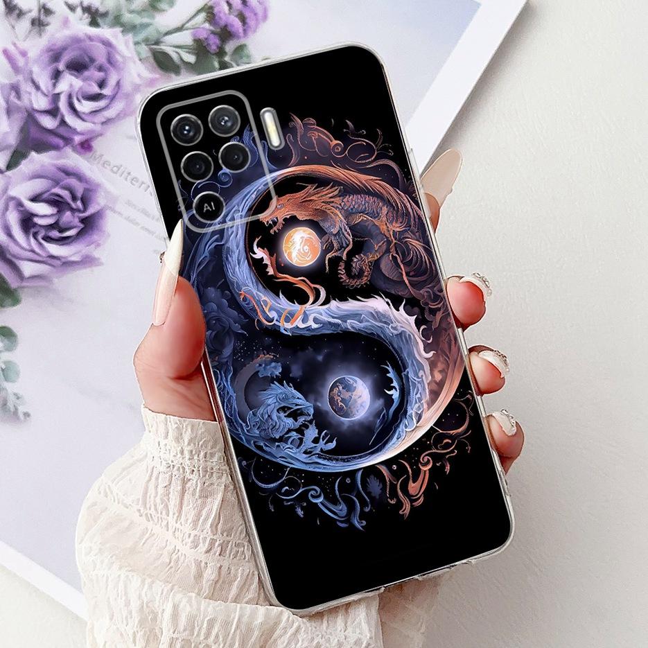 For Oppo Reno 5 Lite Case CPH2205 Fashion Painted Cover Soft Slim Phone Case For Oppo Reno5 Lite Reno 5F 5Z Reno5F Reno5Z Fundas