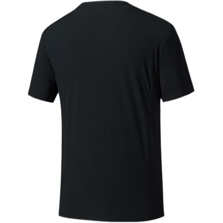 Anta Champion Outdoor Series Solid Color Round Neck Comfortable Quick-Dry Versatile Short Sleeve T-Shirt Men Tops Basic-Black 152520133-1