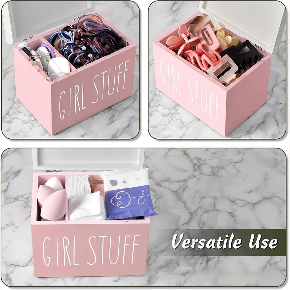 Rustikale Holz Badezimmer Aufbewahrungsbox Tamponhalter Für Frauen Periode Organizer Hygieneartikel Aufbewahrungsbox