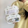 Fashionable Kitten Pencil Pouch with Clear Window and Wave Points for Travel