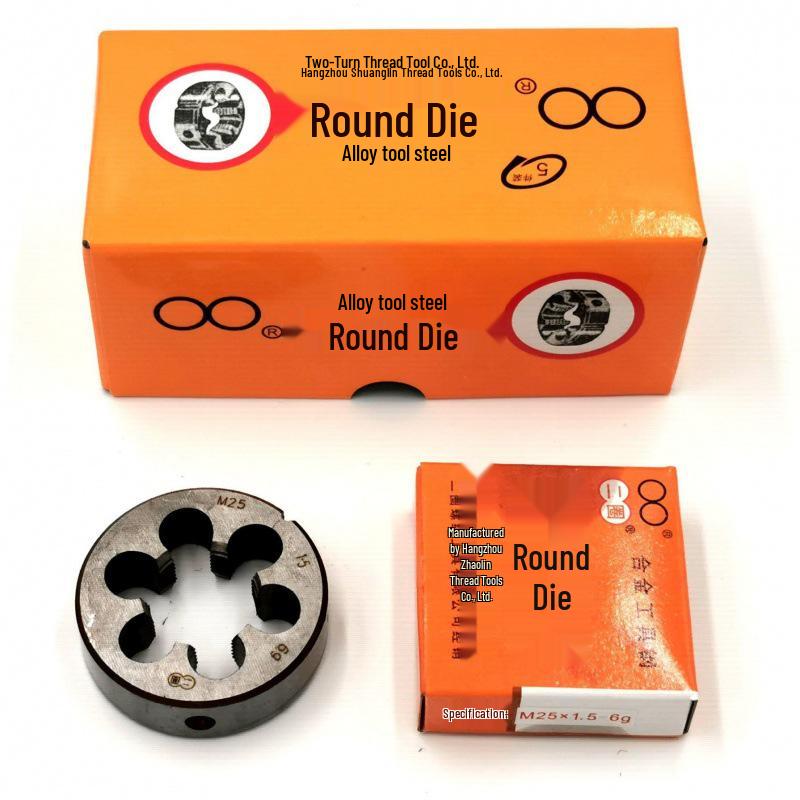 High-Speed Steel Round Die M30-M32, Various Pitches, Right/Left Reverse Thread, Stainless Steel