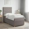 Box Spring Bed with Mattress and Headboard Taupe 80 X 200 Cm Fabric