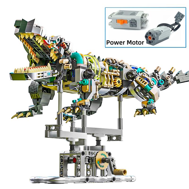 Mechanischer Hai Bausatz Meeresleben Krokodil Papagei Gottesanbeterin Frosch Mantarochen Bausteine Licht Tier Spielzeug Geschenk für Kind