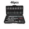 46-piece Cross-border Socket and Screwdriver Set with Small Ratchet Wrench for Household and Auto Repair