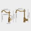 Bathroom Basin Faucet Household Washbasin Sink Hot and Cold Anti-splash Faucet Antique Brass Color EL6118A