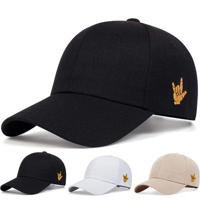 Unisex Side Finger Embroidery Baseball Caps Spring and Autumn Outdoor Adjustable Casual Hats Hip Hop Hat Sunscreen Hat