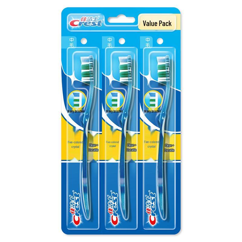 

Crest Medium Bristle Crystal Toothbrush 3-Pack