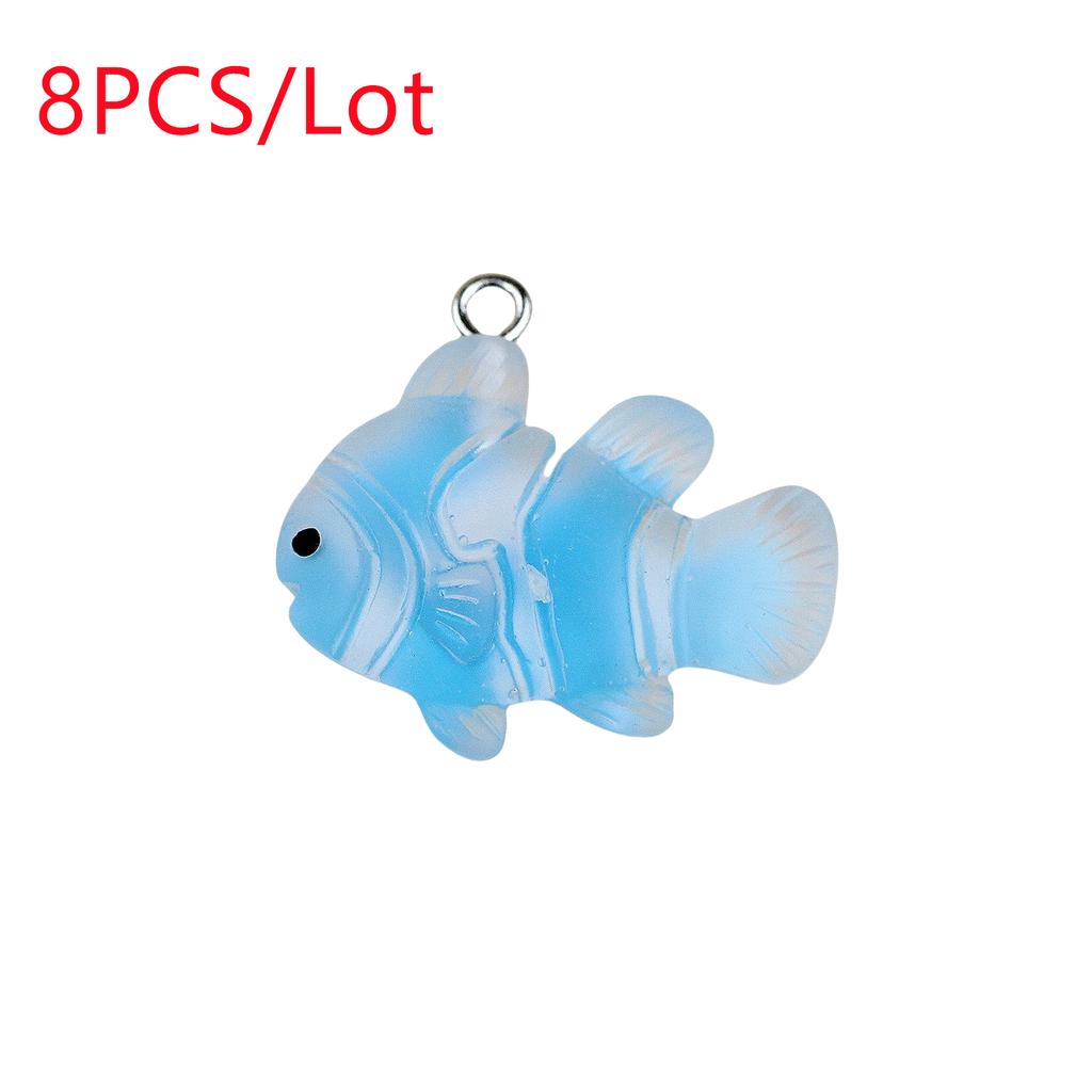 8PCS/LOT Resin Ocean Series Pendant Suitable for DIY Necklace Earrings Keychain Kawaii Scrapbooking Embellishments Diy Accessories