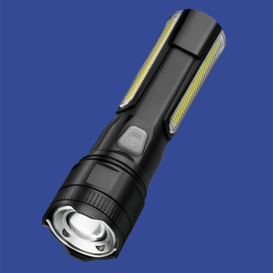 Multi-function Flashlight Zoom 5 Modes Adjustable Ultra Bright USB Rechargeable Portable Outdoor Camping Hiking Emergency Handheld Torch Lamp