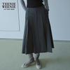 Women's Asymmetric Pleated Midi Skirt