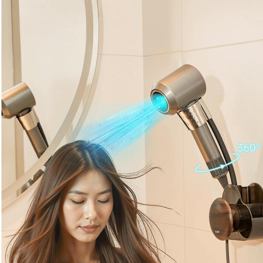 Wasserdichter Haartrocknerhalter Wandmontierter Haartrockner Drahtaufbewahrungsständer Ankleidezimmer