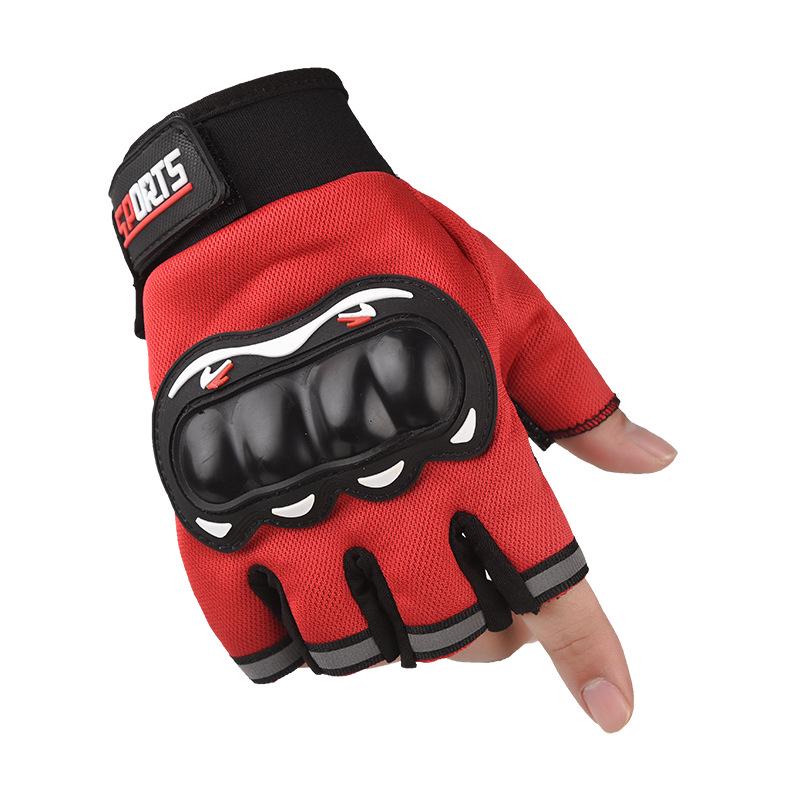 Men's Tactical Motorcycle Gloves - Half & Full-Finger Anti-Fall, Self-Defense, Cycling Protection for Food Delivery Riders.