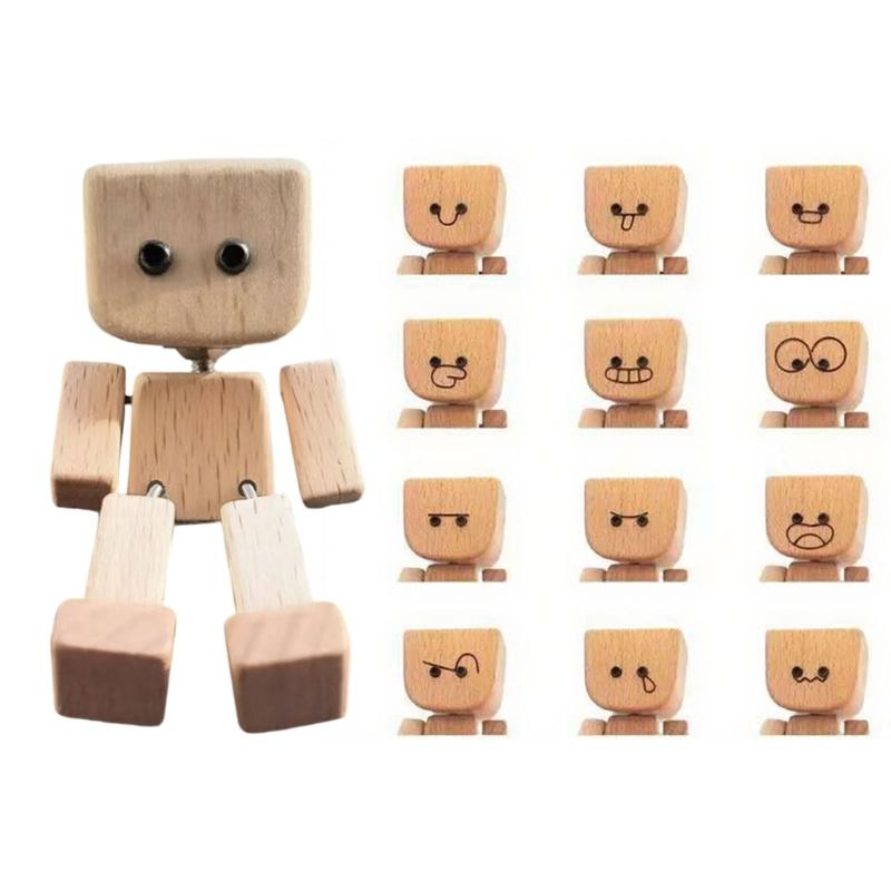 Swaying Wooden Figure Car Vents Clip Diffuser Home Office Decoration