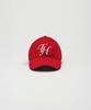 Teulaepighamoni Wool Blend Th Applique Logo Deep-Fit Ballcap_Red